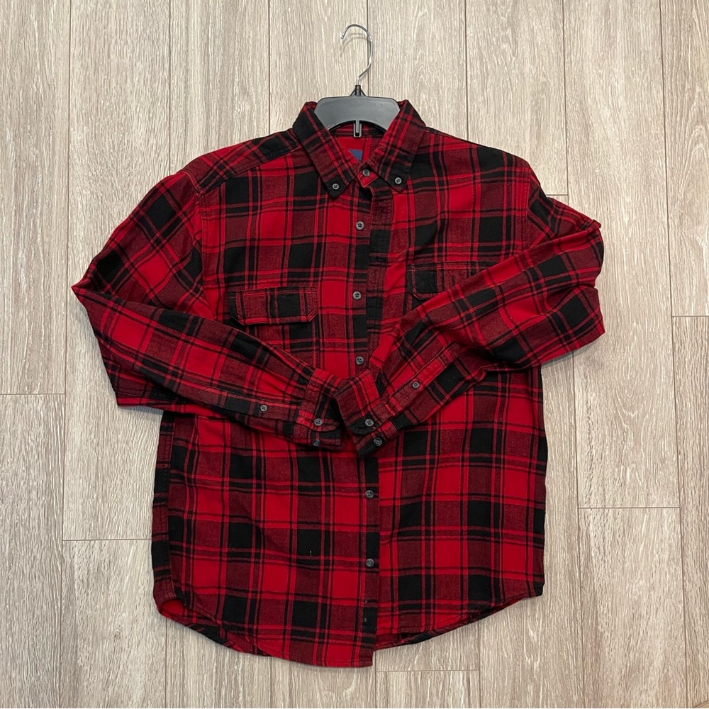 Black/Red Button Down Flannel